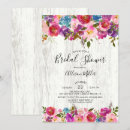 Search for rustic floral bridal shower invitations Pink
