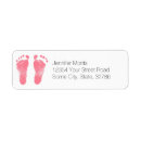 Search for baby footprint return address labels Girl