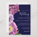 Search for navy and lavender wedding invitations Floral