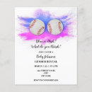 Search for baseball gender reveal invitations Blue or pink