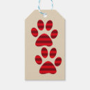 Search for paw print gift tags Red