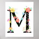 Search for floral letter m baby kids Alphabet