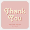 Search for retro wedding stickers Thank you