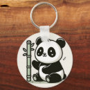 Search for black and white bear key rings Kawaii