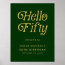 Search for 50th birthday welcome signs Simple
