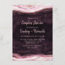 Search for marble bridal shower invitations Burgundy