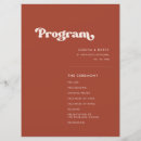 Search for retro wedding programs Modern