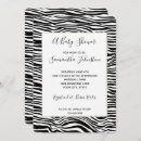 Search for black white stripes baby shower invitations Animal