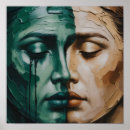 Search for two faces posters Black