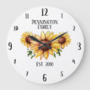 Search for sunflower clocks Rustic