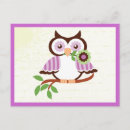 Search for owl on a branch postcards For her