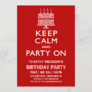 Search for keep calm and party on invitations Humour