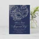 Search for silver masquerade invitations Elegant
