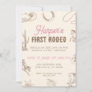 Search for my rodeo 1st birthday invitations Girl