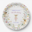 Search for garden party plates Fairy first birthday