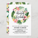 Search for tropical floral baby shower invitations Hawaiian