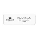 Search for for graduation return address labels Black and white