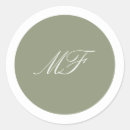 Search for green monogram stickers Calligraphy