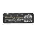 Search for chalkboard mason jar return address labels String lights