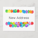 Search for new address postcards Colourful