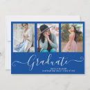 Search for blue and white graduation invitations Grad party
