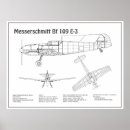 Search for messerschmitt bf 109 posters Aircraft