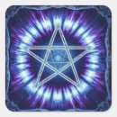 Search for pentagrams stickers Blue