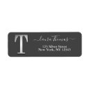 Search for monogram t return address labels Monogrammed