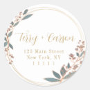 Search for floral round return address labels Wreath