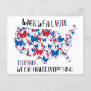 Search for your vote postcards Red white blue