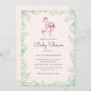 Search for flamingo baby girl shower invitations Tropical