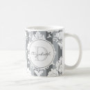 Search for grey damask mugs Vintage