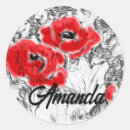 Search for red poppy flower stickers Poppies