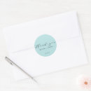 Search for aqua blue wedding stickers Thank you