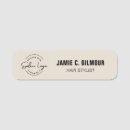 Search for hair stylist name tags Black and white