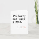 Search for hungry cards Apology