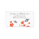 Search for orange blue return address labels Flower