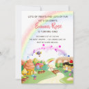 Search for rainbow candy land invitations Colourful