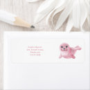 Search for pink baby return address labels Under the sea
