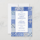 Search for portuguese wedding invitations Blue and white