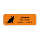 Search for orange cat return address labels Halloween