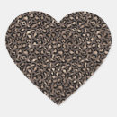 Search for chocolate heart stickers Black