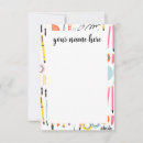 Search for art vertical note cards Teacher