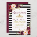 Search for floral stripes invitations Black and white stripes