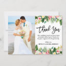 Search for tropical wedding thank you cards Bride and groom