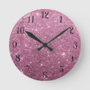Search for pink glitter clocks Trendy