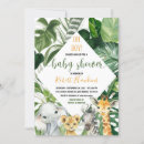 Search for greenery baby boy shower invitations Jungle animals