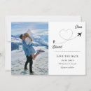 Search for aeroplane save the dates Minimalist