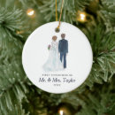 Search for 1st year married christmas tree decorations Elegant modern typography