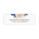 Search for peach flowers return address labels Modern elegant